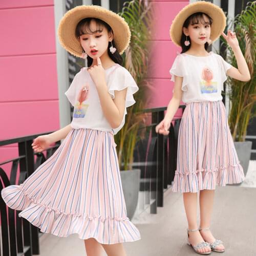 Girls Dress Summer 2021 New Childrens Dresses 10 Girls Chiffon Dresses 11 Fashion Children Dress 13 Years Old Girls Clothes 14T