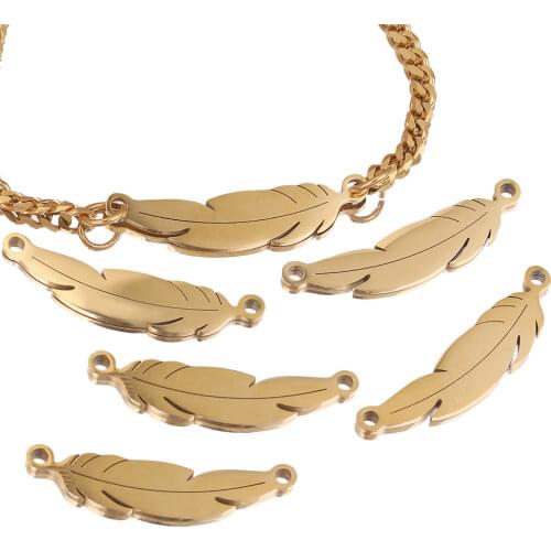 10pcs/lot Stainless Steel Leaf Floating Charms Pendants for Connectors Jewelry Making Necklace Accessories Wholesale Items Craft