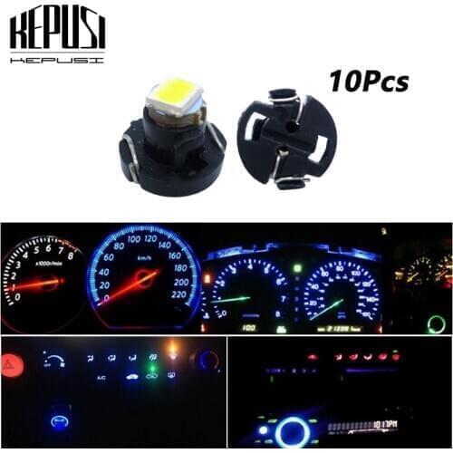 10X T3 T4.2 T4.7 LED Light Dashboard Instrument lamp Neo Wedge Ice Blue Red Green White red Switch Radio Climate Control Bulb