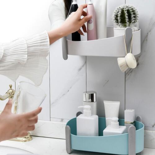 Shelves Rack Organizer Shower Wall Shelf Storage Bathroom Corner Storage HolderSuction No Screws Home Snap Up Corner Shelves
