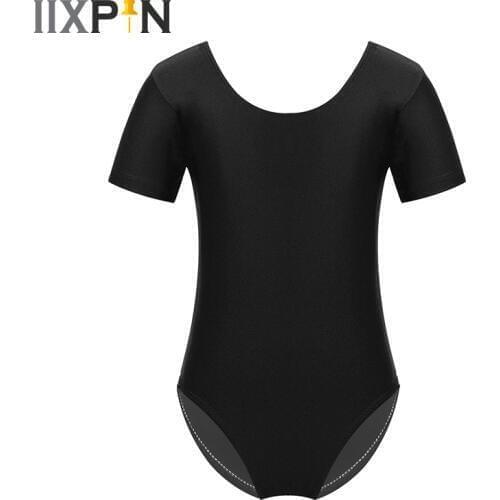 Girls Leotard Basic Stretchy Short Sleeves Ballet Dance Gymnastics Leotard Jumpsuit Ballet Leotard Kids Toddler Girls Clothes