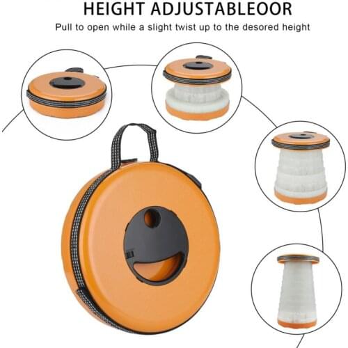 NEW Outdoor Furniture Portable Folding Chairs Telescoping Collapsible Stool With LED Light Max Load 400lbs For Fishing Camping