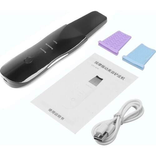 Ultrasonic Skin Scrubber Deep Cleaning Face Scrubber Vibrating Facial Cleansing Skin Spatula Peeling Beauty Instrument Device