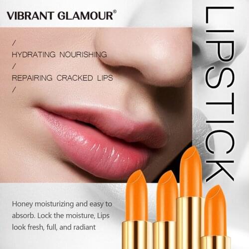 VIBRANT GLAMOUR Honey Lipstick Moisturizing Nourish repair Lip Line Prevent Chapped Long Lasting Moisture Makeup Lip Care 3.5g