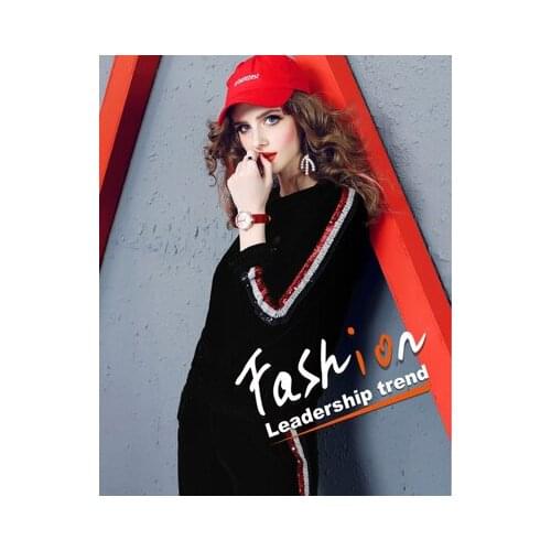 2020 New Women Set Cotton Full Sleeve Office Lady O-Neck Elastic Waist Pullover And Pants Ankle-Length Women Elegant Winter Set