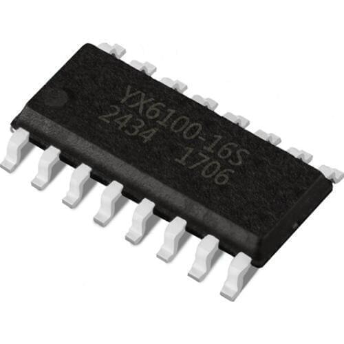 10PCS YX6100-16S MP3 Chip UART Serial MP3 Decoder Chip Working with SPI Flash Memory