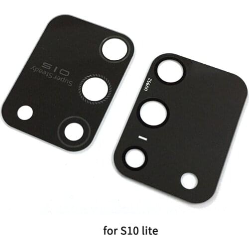 10PCS Camera Lens For Samsung Galaxy S10 / S10 Plus / S10e / S10 Lite Back Rear Camera Glass Cover With Adhesive Sticker Repair