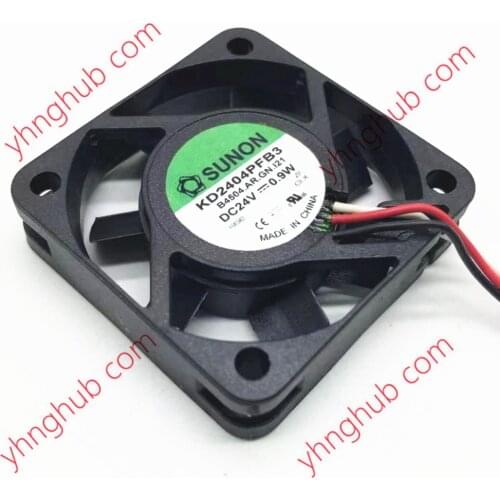 Sunon KD2404PFB3 B4504.AR.GN.I21 DC 24V 0.9W 40x40x10mm Server Cooling Fan 3-Wire
