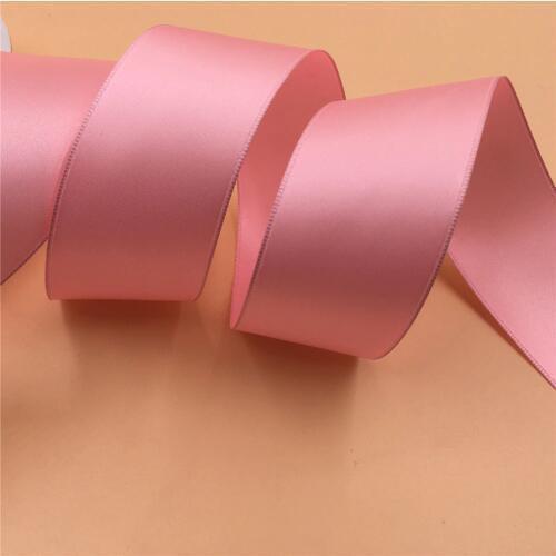38MM Wired Edge Plain Pink Satin Ribbon Party Wedding Decoration Gift Wrapping Christmas New Year DIY Material 25Yards N1076