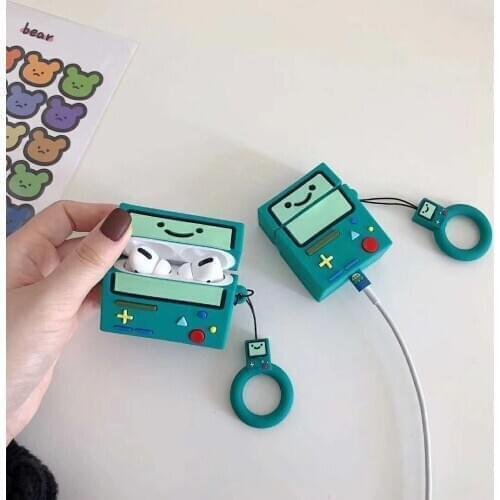 3D Game Console for Airpods Pro Case for Airpods 1/2 Silicone Shockproof Earphone Protective Cover Case Keychain Accessories