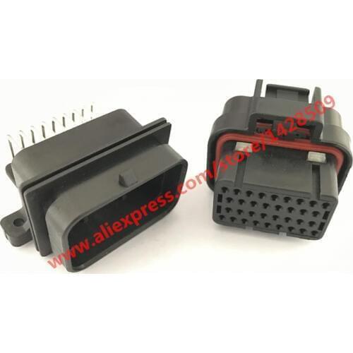 5 Set 34 Pin TYCO AMP TE Female And Male Automotive Connector 4-1437290-1