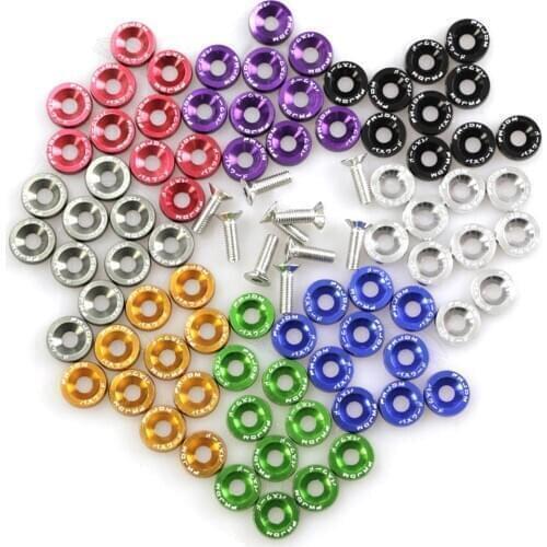 JDM Car Refitting M6 Pad Screws Accumulator Protection Pad Nuts & Bolts Fender License Plate Screw Decoration