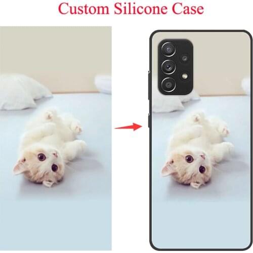 DIY Customized Black Case For Samsung A32 A42 A52 A72 5G Case Personalized Photo Phone Case for Samsung Galaxy A32 4G A 32 Coque