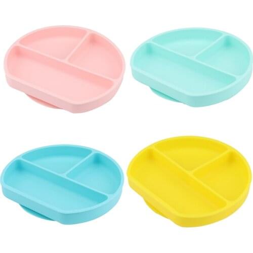 Baby Silicone Tray Integrated Childrens Tableware Food Supplement Bowl Childrens Non-Slip Suction Cup Tray