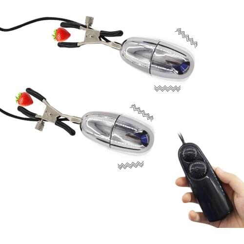 EXVOID Nipple Clamps Vibrators Sex Toys for Women Female Breast Stimulator Clitoris Clips BDSM Remote Control Egg Vibrator