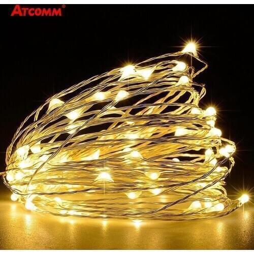 20M Solar LED Copper String Lights 200 LEDs IP65 Outdoor Christmas Fairy Light LED Diode Garland Xmas Wedding Lawn Decoration