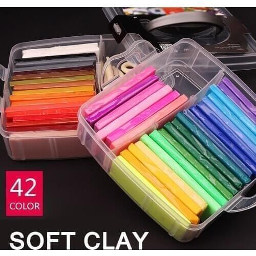 42 Colors Modeling Clay Environmental Nontoxic Set Best Gifts Super Light DIY Soft Creative Handgum Educational Clay Toys