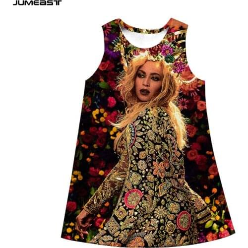 Jumeast Brand Women 3D Printed Dresses Cartoon Anime Hippie Art Summer Fashion Hip Hop Sleeveless Dress Suspender Nightdress