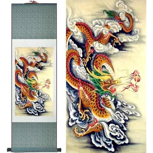 Dragon painting Chinese traditional dragon painting Chinese scroll painting dragon painting China dragon