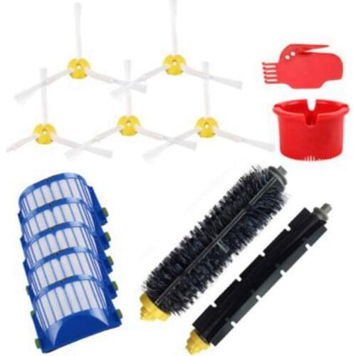 Hot TOD-Compatible for IRobot Roomba 600 Series Bristle&Flexible Beater Brush Brush Aero Vac Filters Kit Spare Parts Clean Kits