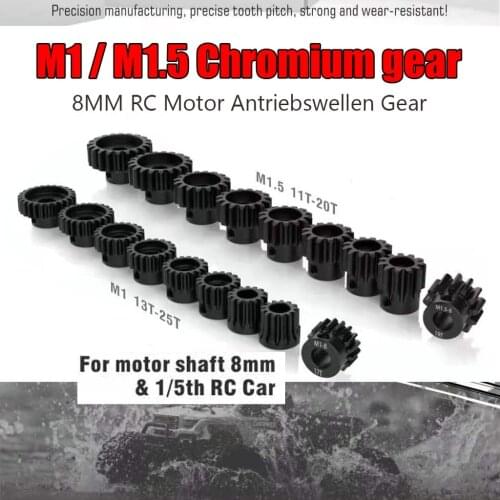 M1 8mm 11T 12T 13T 14T 15T 16T-20T 20T-25T 26T-30T 31T-49T Pinion Motor Gear for 1/5 ARRMA 4WD Outcast 8S EXBRC Car RC Motor