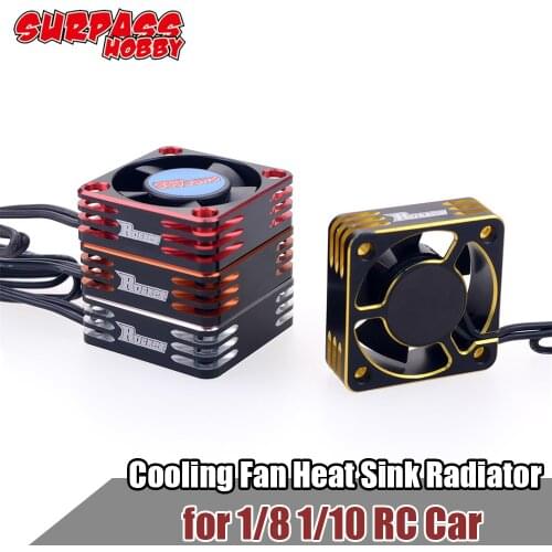 Rocket Metal Cooling Fan Heat Sink Radiator 30MM for 1/8 1/10 RC Car 3650 3660 540 550 Motor ESC Upgraded Accessories