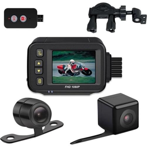 Full Body Waterproof Motorcycle Camera 720p + 480 HD Front Rear View Driving Recorder DVR Dash Cam Logger Recorder Box