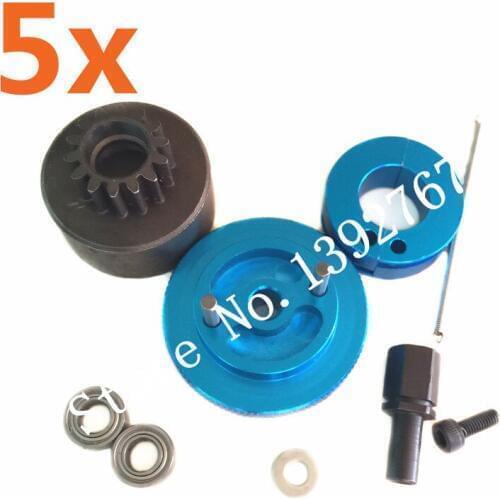 Wholesale 5Packs/Lot HSP Flywheel Clutchbell 14T Tooth Clutch Bell&Ball Bearings 10*5*4mm for 1/10 Scale Models Nitro RC Car