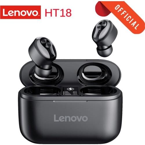 Original Lenovo HT18 TWS Wireless Earphone Bluetooth 5.0 Headphone 1000mAh Battery LED Display Earbuds HiFi Stereo Bass Headset