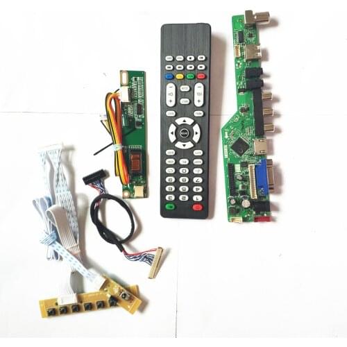 For IASX12N IASX12S 1CCFL 30Pin LVDS TV56 controller board VGA HDMI-Compatible AV USB RF LCD Remote+Inverter+keyboard