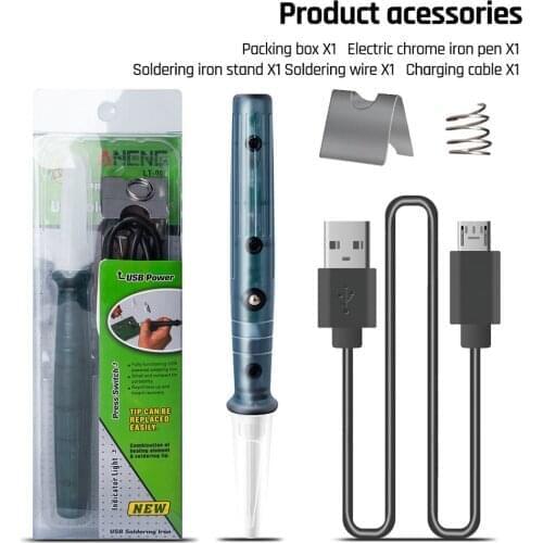 LT-002 5V 8W Portable USB Electric Powered Soldering Iron Pen Tip Welding Gun Accessories for Electric Soldering Irons Hand Tool