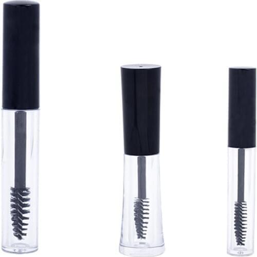 Mini 1ml 3ml 10ml Empty Mascara Tube Eyelash Vial Liquid Bottle Container Black Cap Refillable Bottles Makeup Accessories