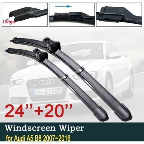 For Audi A5 B8 2007~2016 8T Car Wiper Blade Windscreen Windshield Wipers Car Accessories 2008 2009 2010 2011 2012 2013 2014 2015