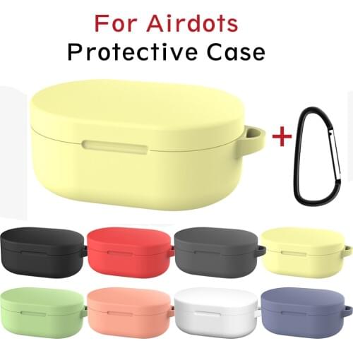 Silicone Case For Redmi Mi AirDots Wireless Bluetooth Liquid Cover For xiaomi redmi Airdots Case Air dots Silicon Case With Hook