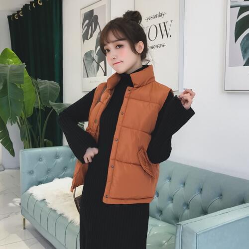 Vest Women Spring Autumn Waistcoat Korean Sleeveless Woman Vest Warm Female Slim Vest Chaleco Mujer 901 YY1496