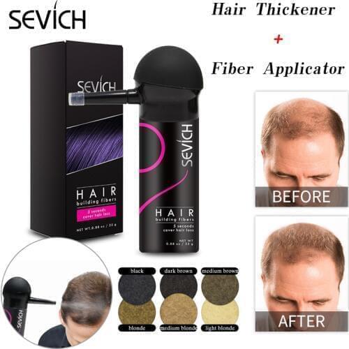 2pcs/set 25g Keratin Hair Fiber + Applicator Hair Building Fiber Spray Pump Hair Extension Thinning Thickening Hair Growth