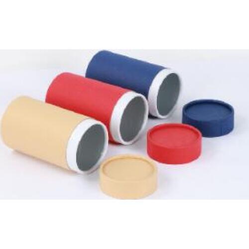 200pcs 47*65mm Round Column Small Seal Lip Tea Kraft Paper Box Wood Pocket Carry Candy Storage Case Lin3884