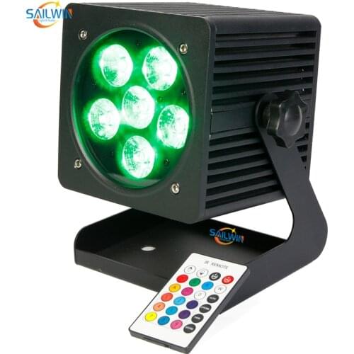 4X Lot Sailwin New Waterproof OUTDOOR 6X18W 6in1 RGBAW UV DJ Smart Battery Operated APP Mobile WIFI LED Stage Light Disco Par