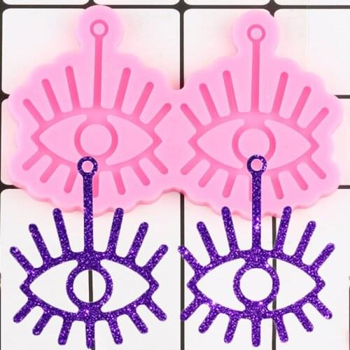 Shiny Glossy Eye Silicone Mold Epoxy Resin Craft Keychain Moulds Polymer Clay Pendant Molds DIY Handmade Charms Mould
