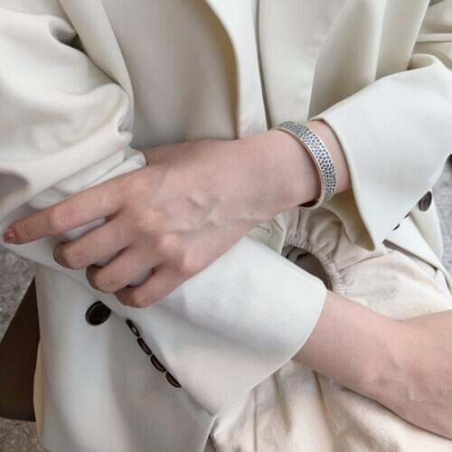 XIYANIKE 925 Sterling Silver Vintage Serpentine Bangles & Bracelet for Women Thai Silver Elegant Birthday Party Jewelry Gift