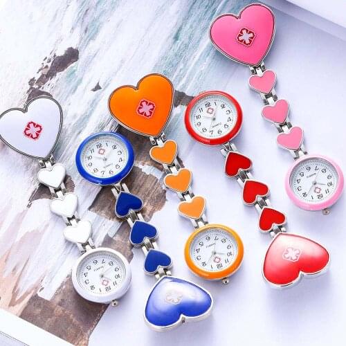 Watch factory price Brand New 10pcs/Lot Blue Stainless Steel Nurses Doctor Brooch Pin Pocket Fob Watch GL13BT Fob Pocket Watches