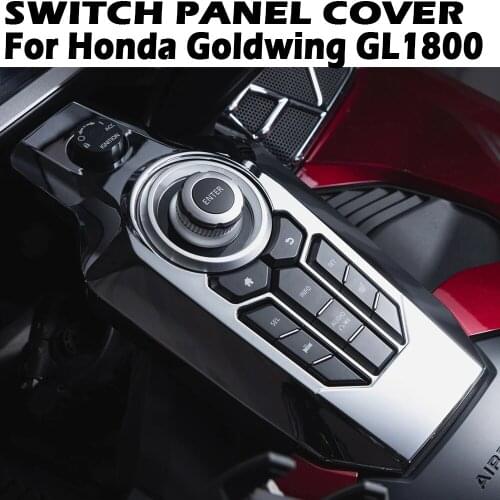 For Honda Goldwing GL 1800 GL1800 2018 2019 20 Chrome Central console button decoration Cover Center console Switch Panel Cover