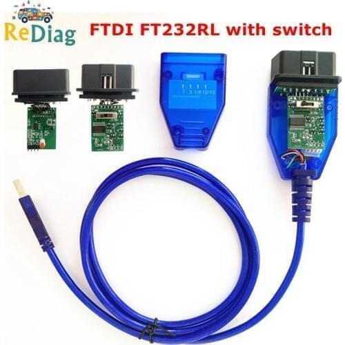 For VAG409 kkl with FTDI FT232RL/RQ Chip with switch OBD2 USB Scanner Interface For VW for Audi for Seat for Skoda