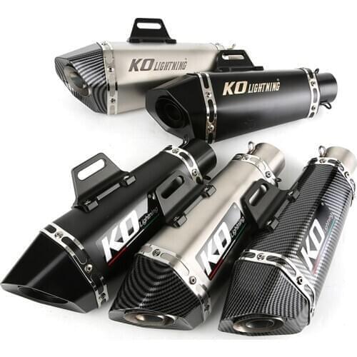 Motorcycle 51MM Inner Mufflers Stainless Steel Exhaust Pipe with Removable DB Killer Tail Escape Universal for Dirt Bike Scooter