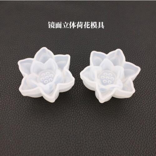 Crystal gel handmade jewelry mirror stereo Lotus fragrance gypsum silica gel flower mold