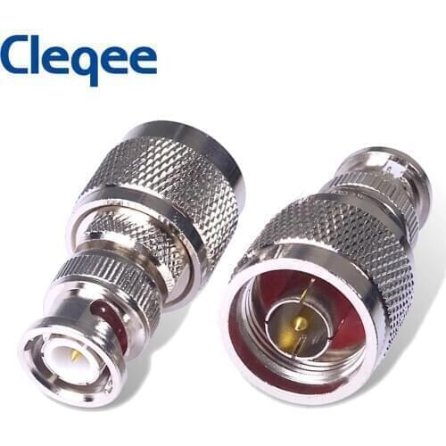 Cleqee 1PC N-Type Male to BNC Male Adapter RF Coaxial Connector C20069