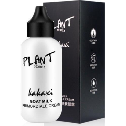 Lazy Face Foundation Cream Goat Milk Revitalizing Full Coverage Waterproof Professional Makeup Base Brighten Cover Dark Circle