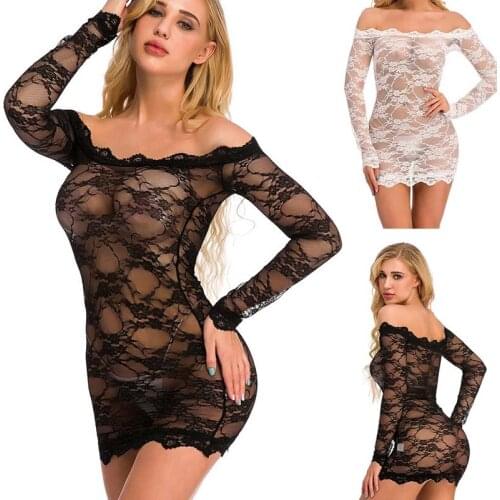 Summer products womens suits lace long-sleeved strapless t-shirt bottoming long-sleeved fashion sexy suit women lingerie sets