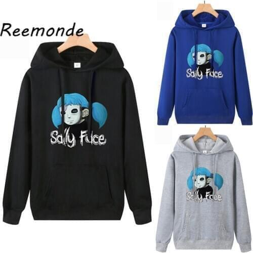 Hot Game Sally Face Adult Unisex Pullover Hoodie Sweatshirt Printed Long Coat Tops Blouse Men Casual Hoodies Japanese Sweatshirt