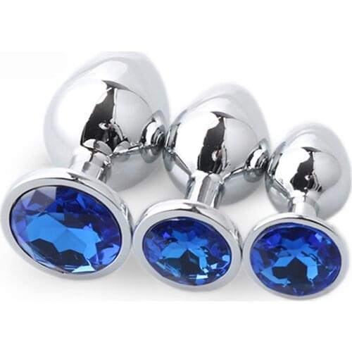 Metal Anal Plug Butt plug Anal Sex toys 3 size for Choice